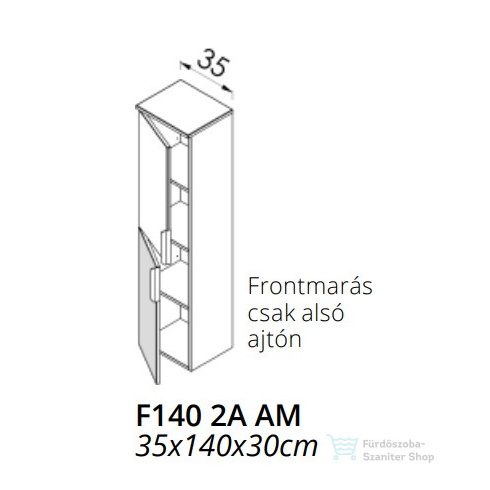 TBoss Quarto F140 AM 2 ajtós kiegészítő szekrény, balos nyitással 49223060137