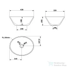 AQUALINE kerámiamosdó, 42x15x34cm (49412)
