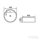 AQUALINE kerámiamosdó, 40x14,5cm (49413)