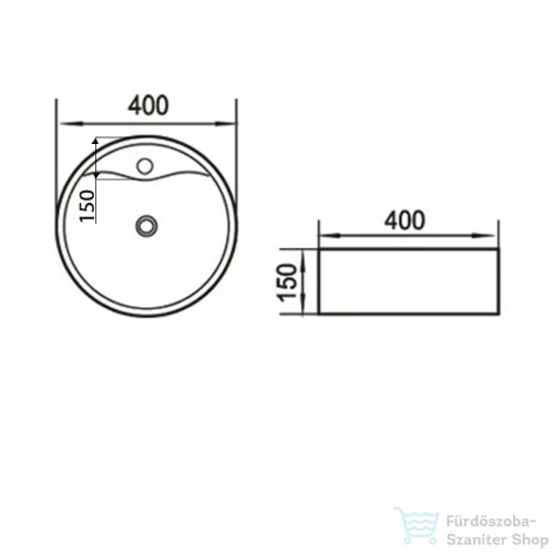 AQUALINE kerámiamosdó, 40x14,5cm (49413)