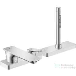   Hansgrohe AXOR CITTERIO C 3 üléses kádtöltő csaptelep zuhanyszettel,rombuszmetszéses fogantyúval,alaptest nélkül,króm 49431000