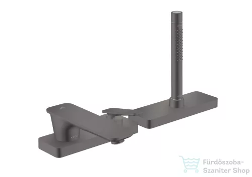 Hansgrohe AXOR CITTERIO C 3 üléses kádtöltő csaptelep zuhanyszettel,rombuszmetszéses fogantyúval,alaptest nélkül,szálcsiszolt fekete króm 49431340
