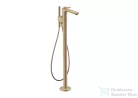 Hansgrohe AXOR CITTERIO C szabadon álló kádtöltő csaptelep zuhanyszettel, négyszög metszéses fogantyúval, alaptest nélkül, szálcsiszolt bronz 49441140