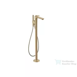   Hansgrohe AXOR CITTERIO C szabadon álló kádtöltő csaptelep zuhanyszettel, négyszög metszéses fogantyúval, alaptest nélkül, szálcsiszolt bronz 49441140