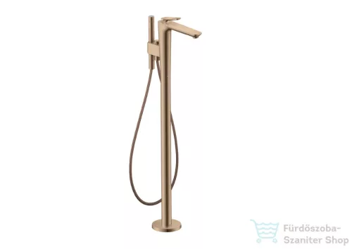Hansgrohe AXOR CITTERIO C szabadon álló kádtöltő csaptelep zuhanyszettel, négyszög metszéses fogantyúval, alaptest nélkül, polírozott vörös arany hatású 49441300