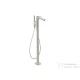 Hansgrohe AXOR CITTERIO C szabadon álló kádtöltő csaptelep zuhanyszettel, négyszög metszéses fogantyúval, alaptest nélkül, rozsdamentes acél hatású 49441800
