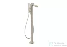 Hansgrohe AXOR CITTERIO C szabadon álló kádtöltő csaptelep zuhanyszettel, négyszög metszéses fogantyúval, alaptest nélkül, szálcsiszolt nikkel 49441820