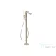 Hansgrohe AXOR CITTERIO C szabadon álló kádtöltő csaptelep zuhanyszettel, négyszög metszéses fogantyúval, alaptest nélkül, szálcsiszolt nikkel 49441820