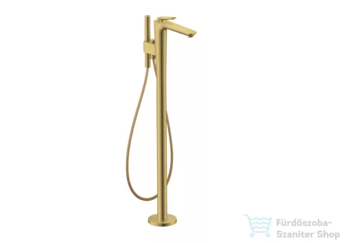 Hansgrohe AXOR CITTERIO C szabadon álló kádtöltő csaptelep zuhanyszettel, négyszög metszéses fogantyúval, alaptest nélkül, polírozott arany hatású 49441990