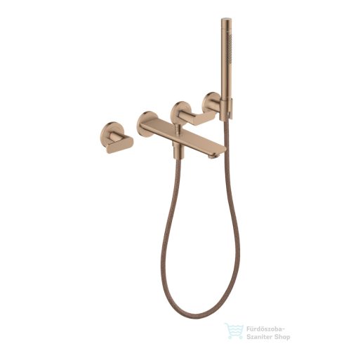 Hansgrohe AXOR CITTERIO C falsík alatti kádtöltő csaptelep zuhanyszettel, alaptest nélkül, polírozott vörös arany hatású 49480300