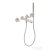 Hansgrohe AXOR CITTERIO C falsík alatti kádtöltő csaptelep zuhanyszettel, alaptest nélkül, rozsdamentes acél hatású 49480800