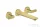 Hansgrohe AXOR CITTERIO C falsík alatti kádtöltő csaptelep rombuszmetszéses fogantyúval,zuhany csatlakozó és alaptest nélkül, szálcsiszolt sárgaréz 49483950