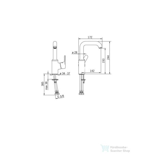 Hansa Hansaprimo mosdó csaptelep leeresztő nélkül,króm 49552203
