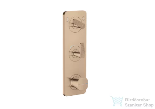 Hansgrohe AXOR CITTERIO C termosztátos falsík alatti kád /zuhany csaptelep rombuszmetszéses fogantyúval,polírozott vörös arany hatású 49701300