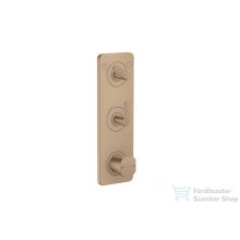   Hansgrohe AXOR CITTERIO C termosztátos falsík alatti kád /zuhany csaptelep rombuszmetszéses fogantyúval,szálcsiszolt vörös arany hatású 49701310