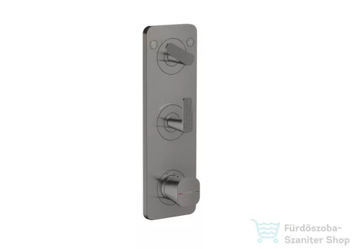 Hansgrohe AXOR CITTERIO C termosztátos falsík alatti kád /zuhany csaptelep rombuszmetszéses fogantyúval,polírozott fekete króm 49701330