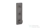 Hansgrohe AXOR CITTERIO C termosztátos falsík alatti kád /zuhany csaptelep rombuszmetszéses fogantyúval,szálcsiszolt fekete króm 49701340