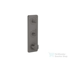   Hansgrohe AXOR CITTERIO C termosztátos falsík alatti kád /zuhany csaptelep rombuszmetszéses fogantyúval,szálcsiszolt fekete króm 49701340