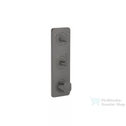   Hansgrohe AXOR CITTERIO C termosztátos falsík alatti kád /zuhany csaptelep rombuszmetszéses fogantyúval,szálcsiszolt fekete króm 49701340