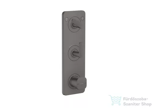 Hansgrohe AXOR CITTERIO C termosztátos falsík alatti kád /zuhany csaptelep rombuszmetszéses fogantyúval,szálcsiszolt fekete króm 49701340