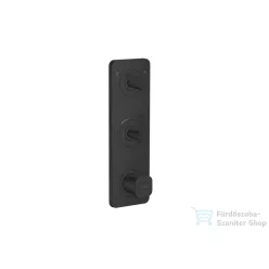   Hansgrohe AXOR CITTERIO C termosztátos falsík alatti kád /zuhany csaptelep rombuszmetszéses fogantyúval,matt fekete 49701670