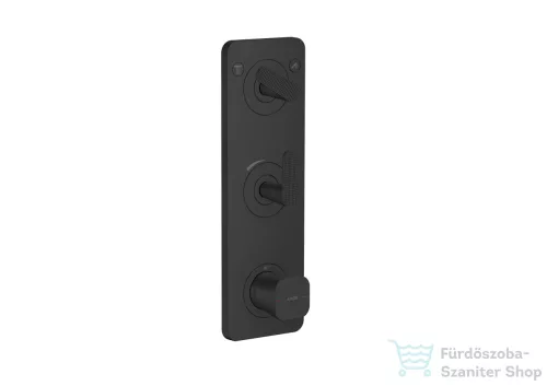 Hansgrohe AXOR CITTERIO C termosztátos falsík alatti kád /zuhany csaptelep rombuszmetszéses fogantyúval,matt fekete 49701670