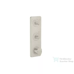   Hansgrohe AXOR CITTERIO C termosztátos falsík alatti kád /zuhany csaptelep rombuszmetszéses fogantyúval,rozsdamentes acél hatású 49701800