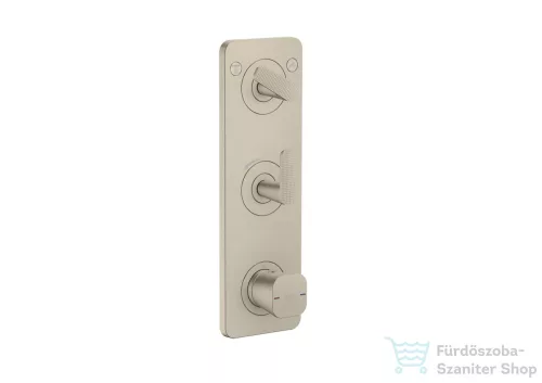 Hansgrohe AXOR CITTERIO C termosztátos falsík alatti kád /zuhany csaptelep rombuszmetszéses fogantyúval,szálcsiszolt nikkel 49701820