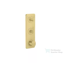   Hansgrohe AXOR CITTERIO C termosztátos falsík alatti kád /zuhany csaptelep rombuszmetszéses fogantyúval,szálcsiszolt sárgaréz hatású 49701950