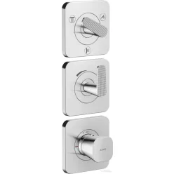   Hansgrohe AXOR CITTERIO C termosztátos falsík alatti kád /zuhany csaptelep rombuszmetszéses fogantyúval,króm 49711000