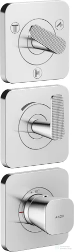 Hansgrohe AXOR CITTERIO C termosztátos falsík alatti kád /zuhany csaptelep rombuszmetszéses fogantyúval,króm 49711000