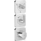 Hansgrohe AXOR CITTERIO C termosztátos falsík alatti kád /zuhany csaptelep rombuszmetszéses fogantyúval,króm 49711000