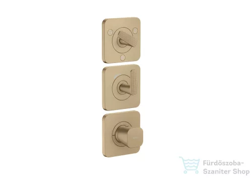 Hansgrohe AXOR CITTERIO C termosztátos falsík alatti kád /zuhany csaptelep rombuszmetszéses fogantyúval,szálcsiszolt bronz 49711140