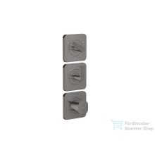   Hansgrohe AXOR CITTERIO C termosztátos falsík alatti kád /zuhany csaptelep rombuszmetszéses fogantyúval,polírozott fekete króm 49711330