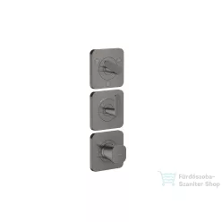   Hansgrohe AXOR CITTERIO C termosztátos falsík alatti kád /zuhany csaptelep rombuszmetszéses fogantyúval,polírozott fekete króm 49711330