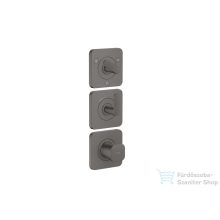   Hansgrohe AXOR CITTERIO C termosztátos falsík alatti kád /zuhany csaptelep rombuszmetszéses fogantyúval,szálcsiszolt fekete króm 49711340