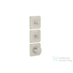   Hansgrohe AXOR CITTERIO C termosztátos falsík alatti kád /zuhany csaptelep rombuszmetszéses fogantyúval,rozsdamentes acél hatású 49711800