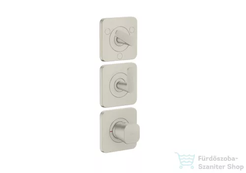 Hansgrohe AXOR CITTERIO C termosztátos falsík alatti kád /zuhany csaptelep rombuszmetszéses fogantyúval,rozsdamentes acél hatású 49711800