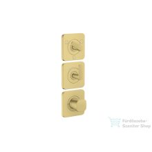   Hansgrohe AXOR CITTERIO C termosztátos falsík alatti kád /zuhany csaptelep rombuszmetszéses fogantyúval,szálcsiszolt sárgaréz hatású 49711950