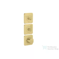   Hansgrohe AXOR CITTERIO C termosztátos falsík alatti kád /zuhany csaptelep rombuszmetszéses fogantyúval,szálcsiszolt sárgaréz hatású 49711950