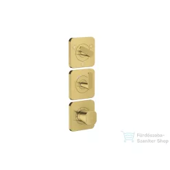   Hansgrohe AXOR CITTERIO C termosztátos falsík alatti kád /zuhany csaptelep rombuszmetszéses fogantyúval,polírozott arany hatású 49711990