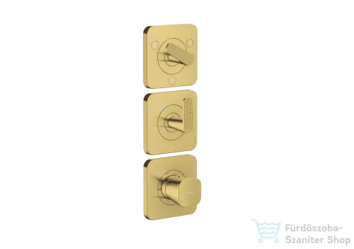Hansgrohe AXOR CITTERIO C termosztátos falsík alatti kád /zuhany csaptelep rombuszmetszéses fogantyúval,polírozott arany hatású 49711990