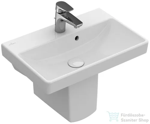 Villeroy & Boch Avento 55x37 cm-es kompakt mosdó CeramicPlus bevonattal 4A00 55 R1 ( 4A0055R1 )