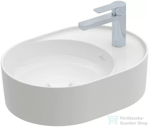 Villeroy & Boch Collaro 51x38 cm-es ráültethető mosdó 1 csaplyukkal, Ceramic Plus bevonat 4A15 51 R1 ( 4A1551R1 )