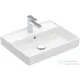 Villeroy & Boch Collaro 55x44 cm-es mosdó 1 csaplyukkal, CeramicPlus felülettel 4A33 55 R1 ( 4A3355R1 )