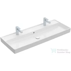   Villeroy & Boch Collaro 120x47 cm-es mosdó 1 medencével, 2 csaplyukkal, CeramicPlus felülettel 4A33 C4 R1 ( 4A33C4R1 )