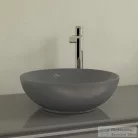 Villeroy & Boch Loop & Friends 38cm-es ráültethető mosdó túlfolyóval, grafit színben, Ceramic Plus bevonat 4A45 00 i4 ( 4A4500i4 )