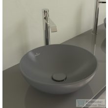   Villeroy & Boch Loop & Friends 38cm-es ráültethető mosdó túlfolyó nélkül, grafit színben, Ceramic Plus bevonat 4A45 01 i4 ( 4A4501i4 )