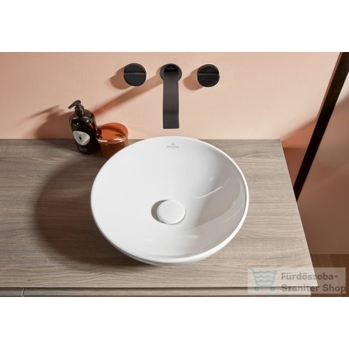 Villeroy & Boch Loop & Friends 42cm-es ráültethető mosdó túlfolyóval, fehér színben, Ceramic Plus bevonat 4A46 00 R1 ( 4A4600R1 )