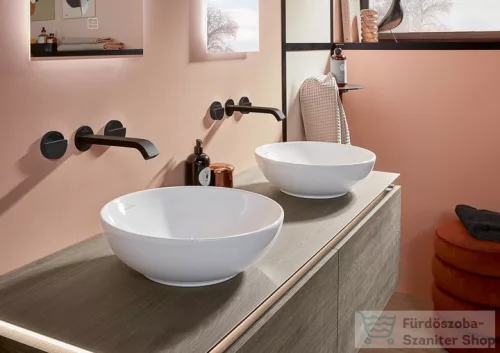 Villeroy & Boch Loop & Friends 42cm-es ráültethető mosdó túlfolyó nélkül, fehér színben, Ceramic Plus bevonat 4A46 01 R1 ( 4A4601R1 )